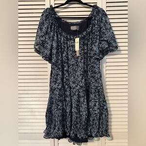 Anthropologie floral swing dress